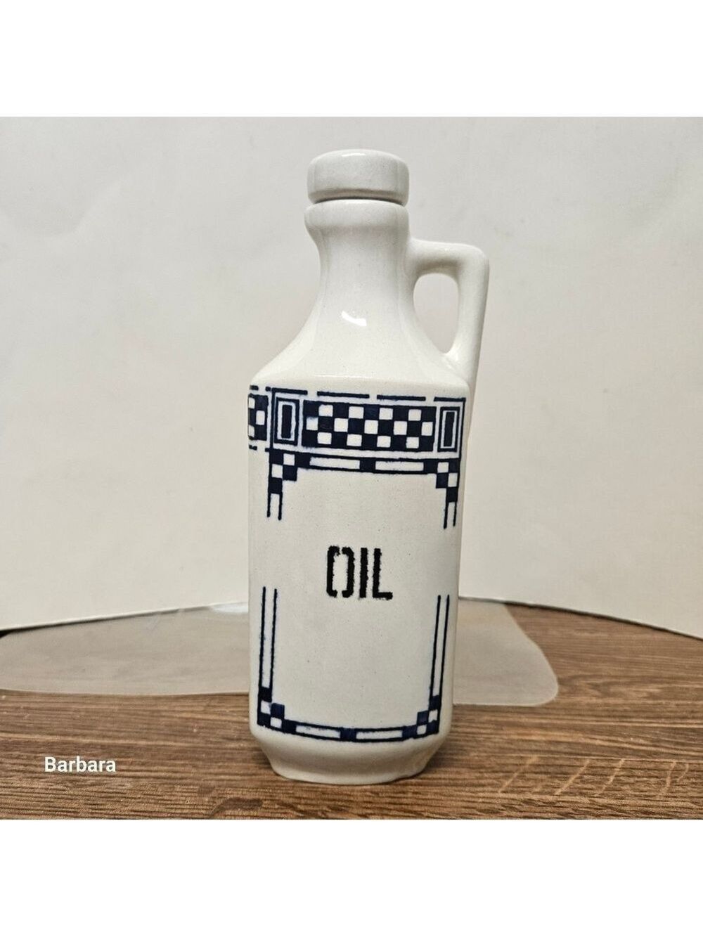 Vintage Antique 20s Czecho Slovakia "350" Oil Porcelain Botte
